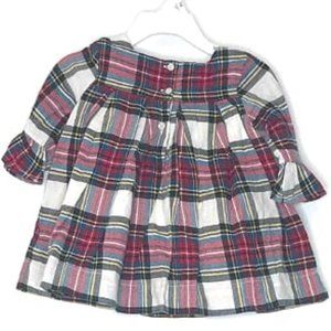 Baby Gap Kids Girls Plaid A-Line Baby Doll Dress 3-6 months